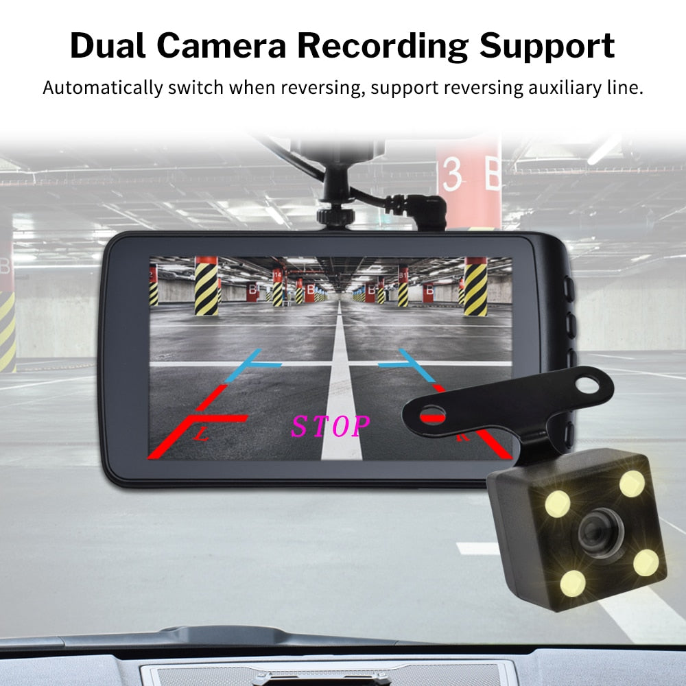 Car Dash Cam DVR with 4" Screen & Parking Mode by HitMyNeed