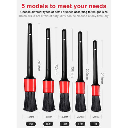 Car Detailing Brush Set 5 pcs by HitMyNeed