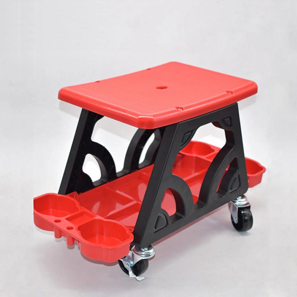 Car Detailing Rolling Stool with Storage Tray by HitMyNeed
