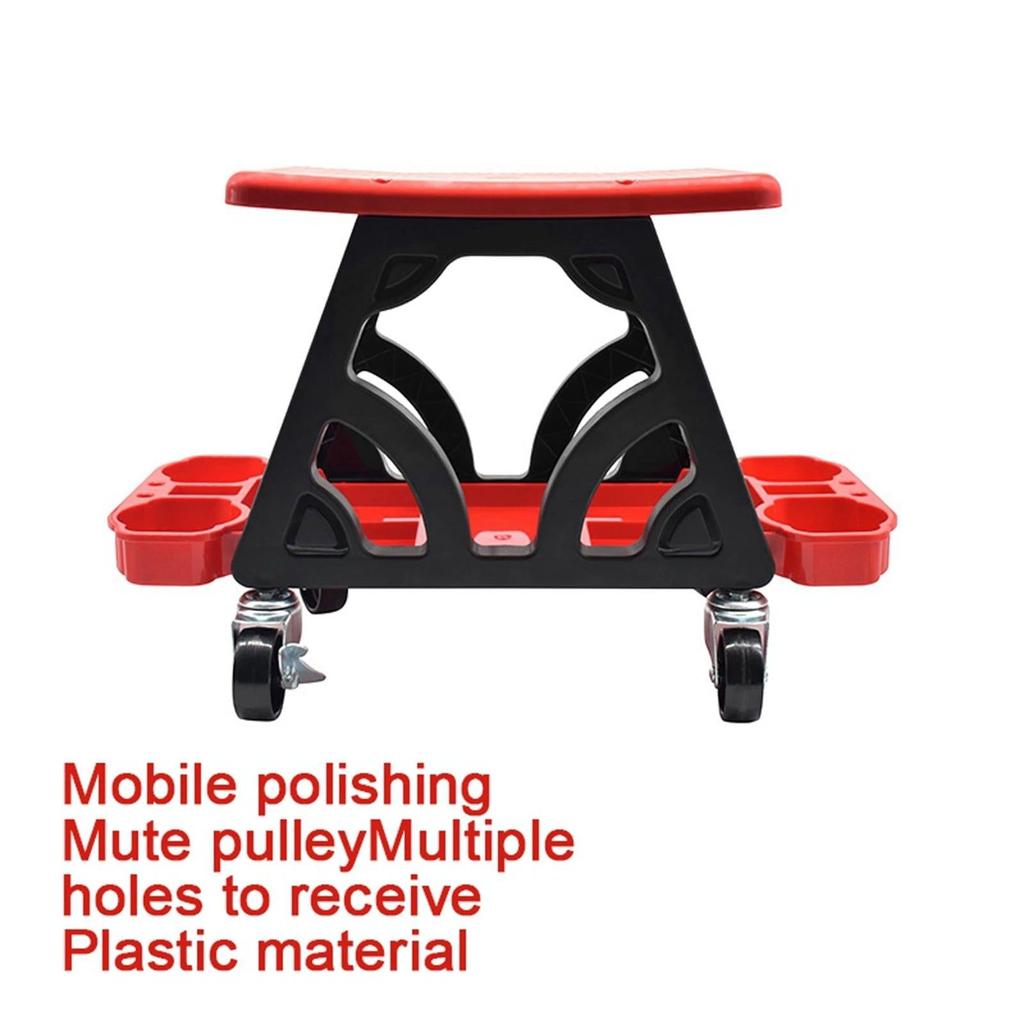 Car Detailing Rolling Stool with Storage Tray by HitMyNeed