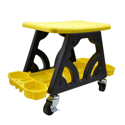 Car Detailing Rolling Stool with Storage Tray yellow by HitMyNeed