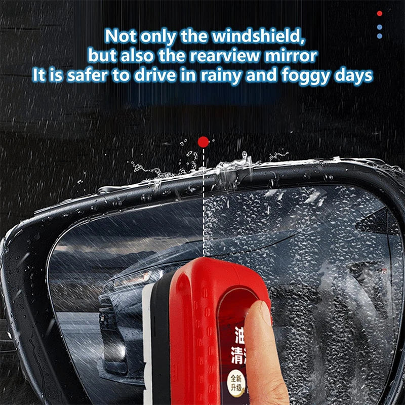 Car Glass Cleaner & Oil Film Remover with Brush 120ml by HitMyNeed