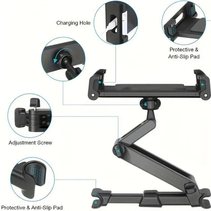 Car Headrest Tablet Holder for 4.7-12.9" Devices by HitMyNeed