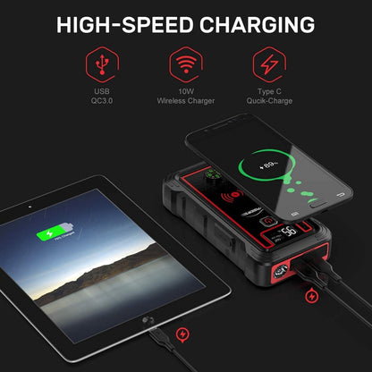 Car Jump Starter Power Bank with LCD and 2500A Peak by HitMyNeed