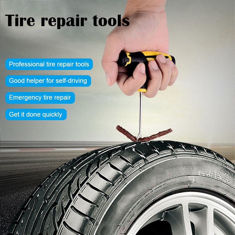 Car & Motorcycle Tubeless Tire Repair Strip Kit by HitMyNeed