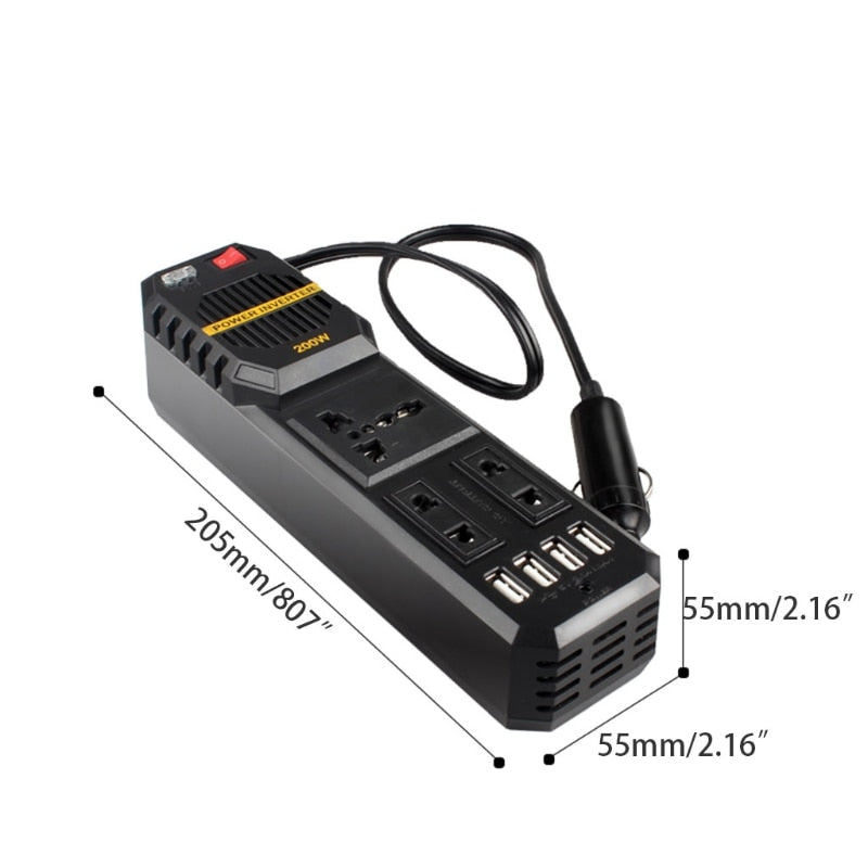 Car Power Inverter Adapter with 7-Outlets by HitMyNeed