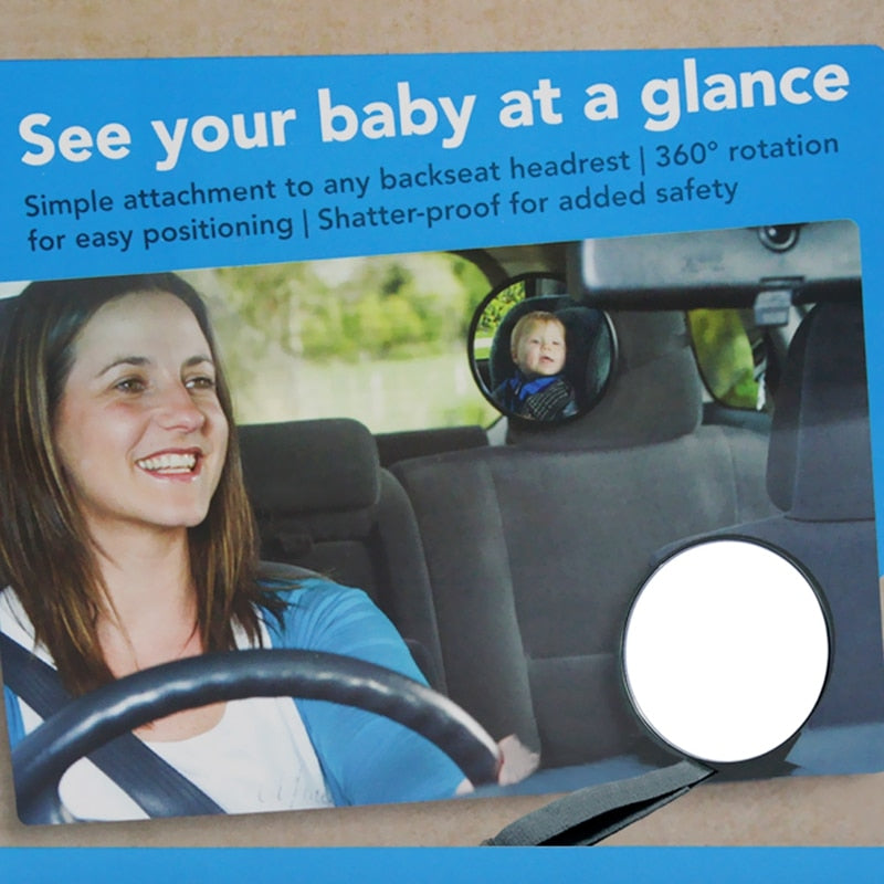 Car Seat Baby Safety Mirror with Adjustable Strap by HitMyNeed