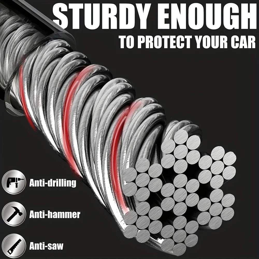 Car Steering Wheel Cable Lock in 4 Colors by HitMyNeed