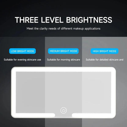 Car Sun Visor LED Makeup Mirror with Touch Dimming by HitMyNeed