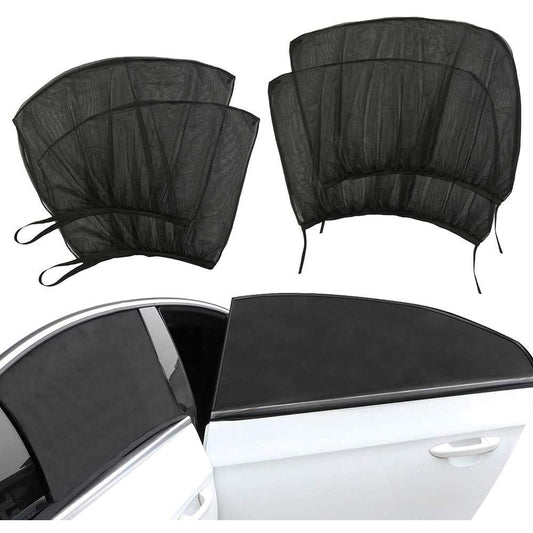 Car Window Mesh Sun Shade & Mosquito Net Set 2pcs-front by HitMyNeed