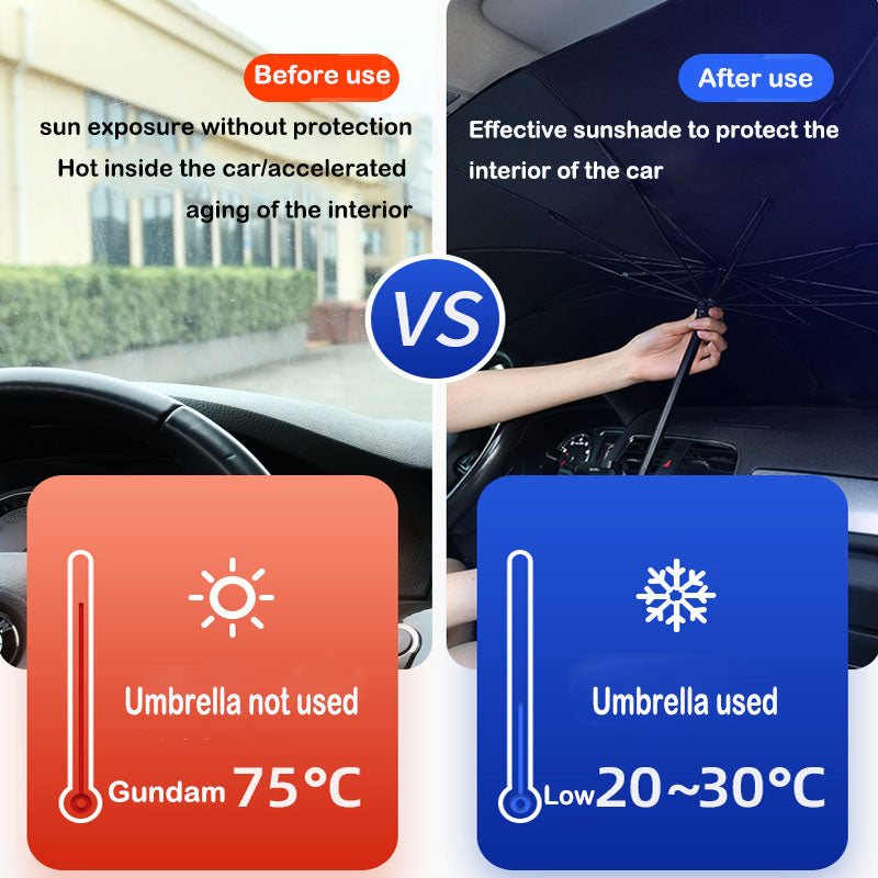Car Windshield Sunshade Umbrella Foldable UV Protector by HitMyNeed