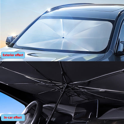 Car Windshield Sunshade Umbrella Foldable UV Protector Small by HitMyNeed
