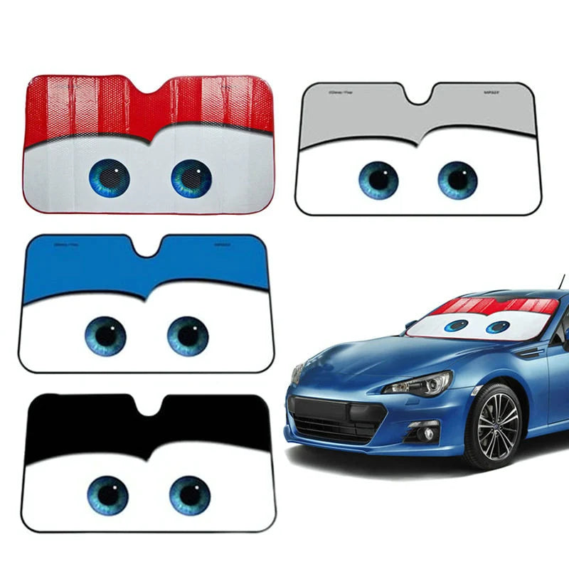 Car Windshield Sunshade with Eyes Design, 5 Colors by HitMyNeed