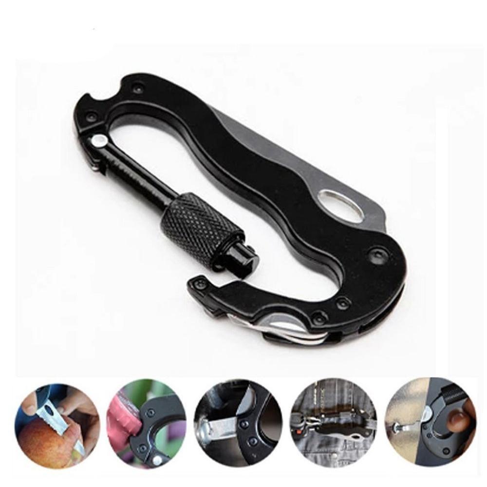 Carabiner Keychain 6-in-1 Multitool by HitMyNeed