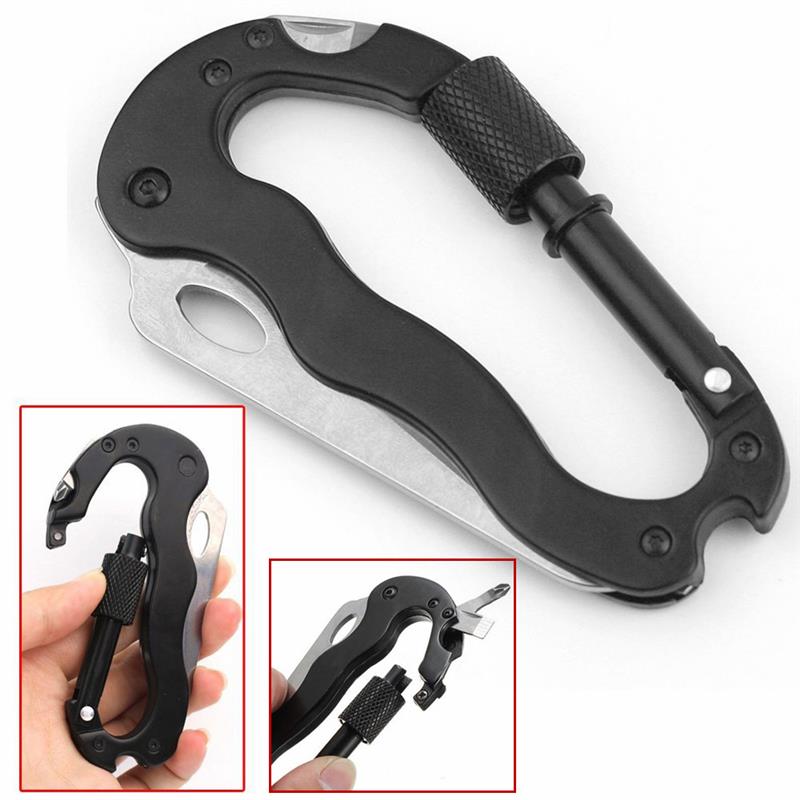 Carabiner Keychain 6-in-1 Multitool by HitMyNeed