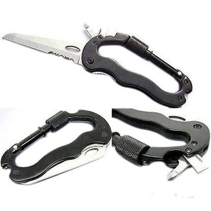 Carabiner Keychain 6-in-1 Multitool by HitMyNeed