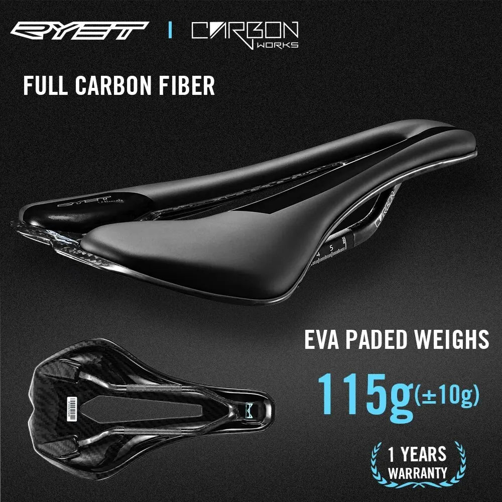 Carbon 3D Printed Ultralight Bike Saddle 115g by HitMyNeed