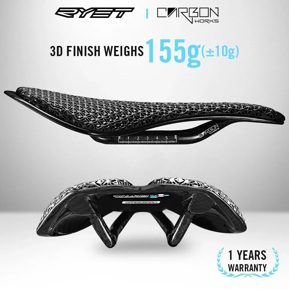 Carbon 3D Printed Ultralight Bike Saddle 115g by HitMyNeed