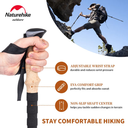 Carbon Fiber Collapsible Trekking Poles (Pair) by HitMyNeed