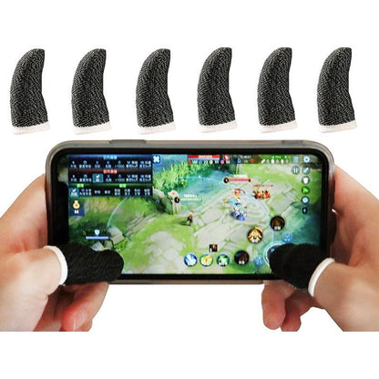 Carbon Fiber Mobile Gaming Thumb Sleeves (6 Pcs) by HitMyNeed