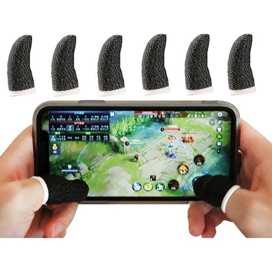 Carbon Fiber Mobile Gaming Thumb Sleeves (6 Pcs) by HitMyNeed