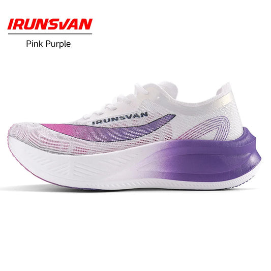 Carbon Plate Marathon Running Shoes Unisex Lightweight pink-purple 45.0 by HitMyNeed