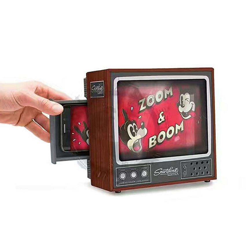 Cardboard Retro TV Smartphone Screen Magnifier by HitMyNeed
