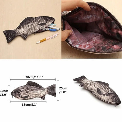 Carp Fish Pencil Case & Makeup Pouch with Zipper by HitMyNeed