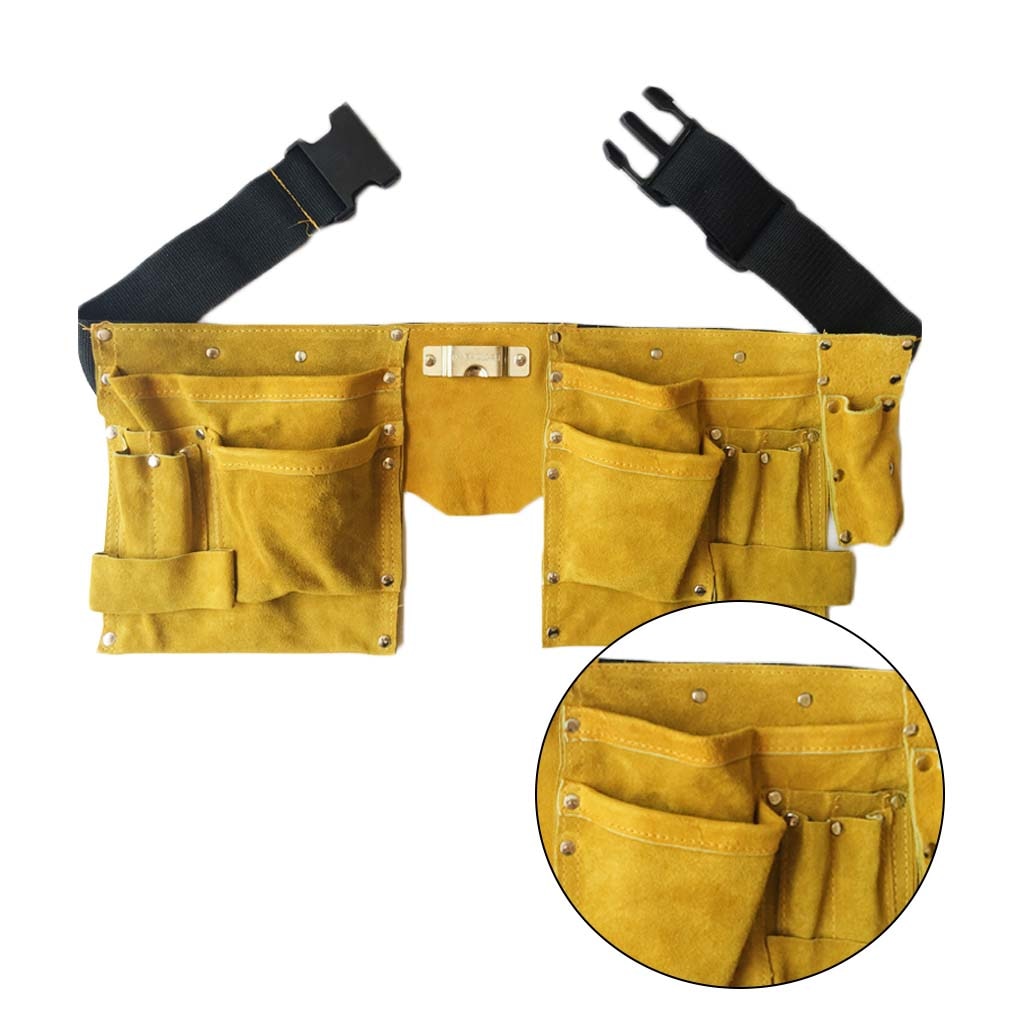 Carpenter Leather Tool Belt Waist Pouch by HitMyNeed