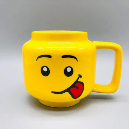 Cartoon Ceramic Mug 250ml with Impish Face Design b by HitMyNeed