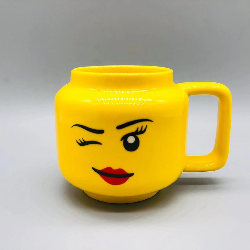 Cartoon Ceramic Mug 250ml with Impish Face Design d by HitMyNeed