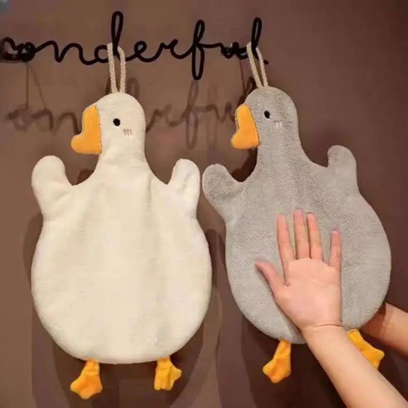 Cartoon Goose Hanging Hand Towel for Kitchen & Bath by HitMyNeed