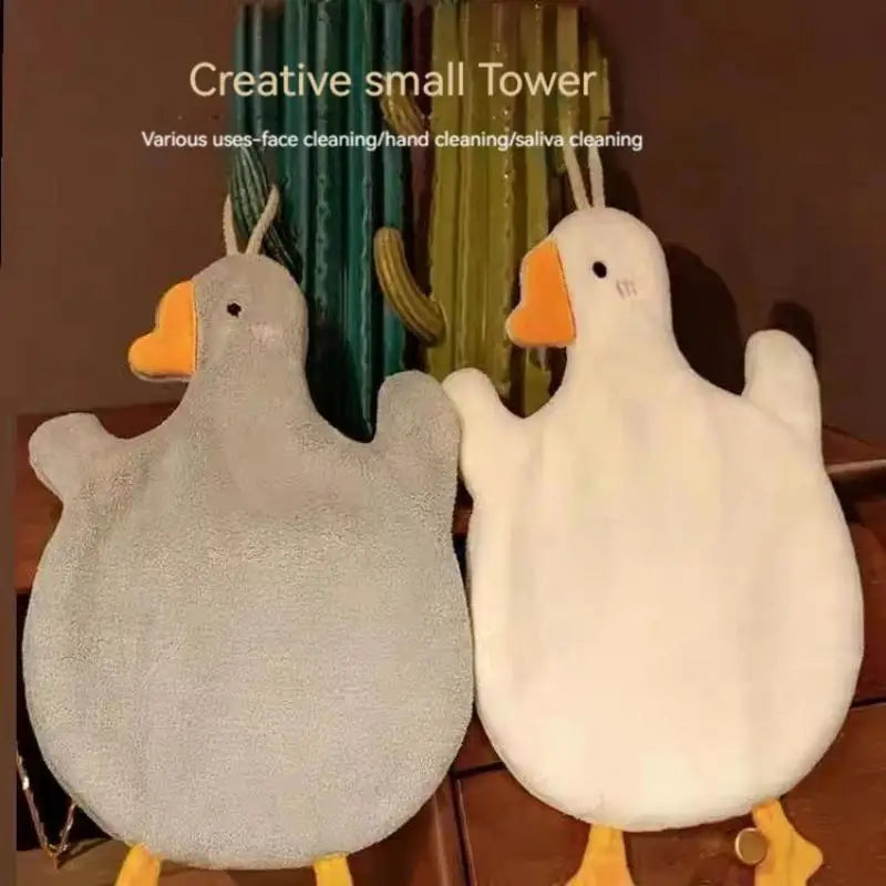 Cartoon Goose Hanging Hand Towel for Kitchen & Bath by HitMyNeed