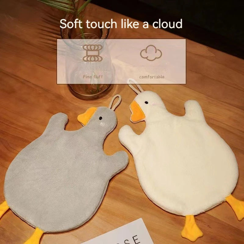 Cartoon Goose Hanging Hand Towel for Kitchen & Bath by HitMyNeed