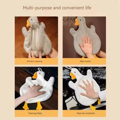 Cartoon Goose Hanging Hand Towel for Kitchen & Bath by HitMyNeed
