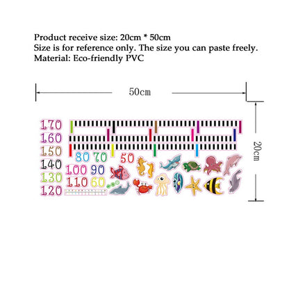 Cartoon Kids Height Measure Wall Sticker 170cm by HitMyNeed