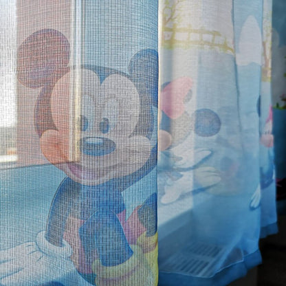 Cartoon Kids Room Curtain with Light Filtering curtian-tulle 1pc-w500cm-x-h260cm pull-pleated-tape by HitMyNeed