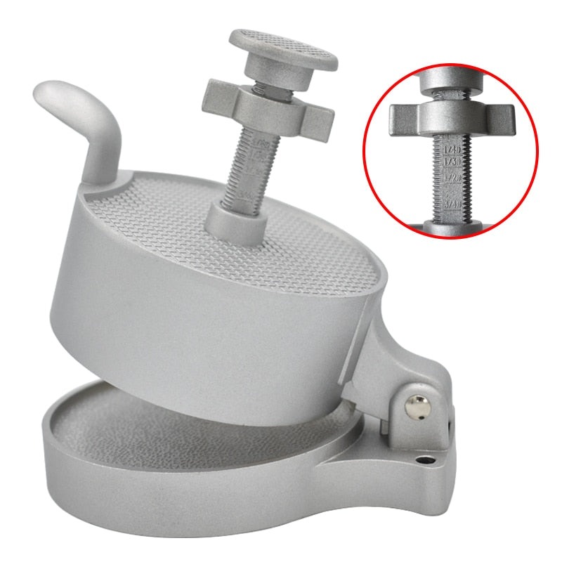 Cast Aluminum Burger Patty Press with Adjustable Thickness by HitMyNeed