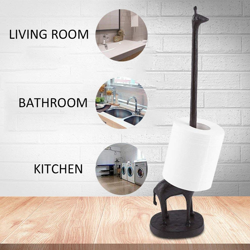Cast Iron Giraffe Paper Towel Holder Stand by HitMyNeed
