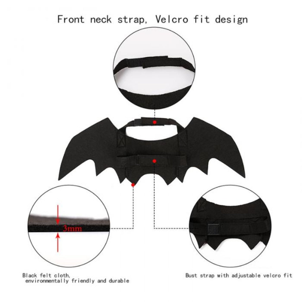 Cat Bat Costume Halloween Wings with Adjustable Straps by HitMyNeed