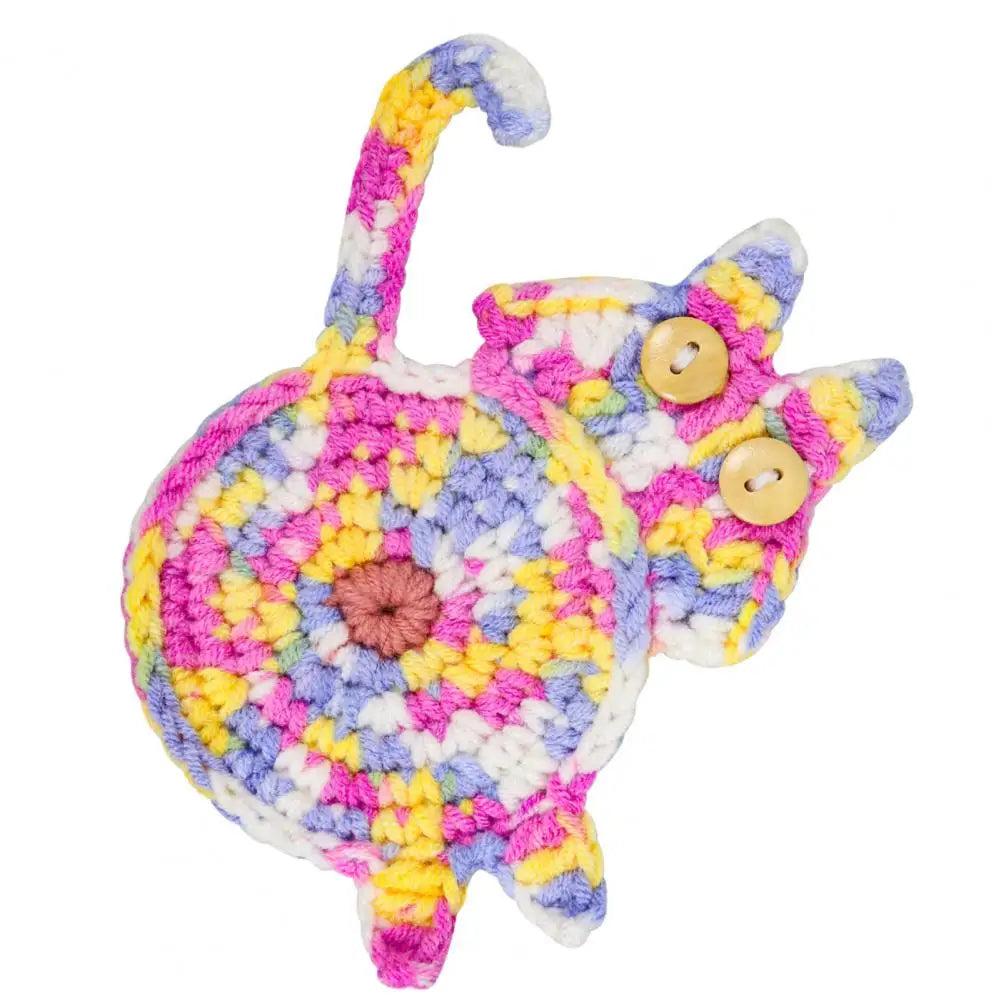 Cat Butt Cloth Coaster - Heat-Resistant & Reusable multicolor by HitMyNeed