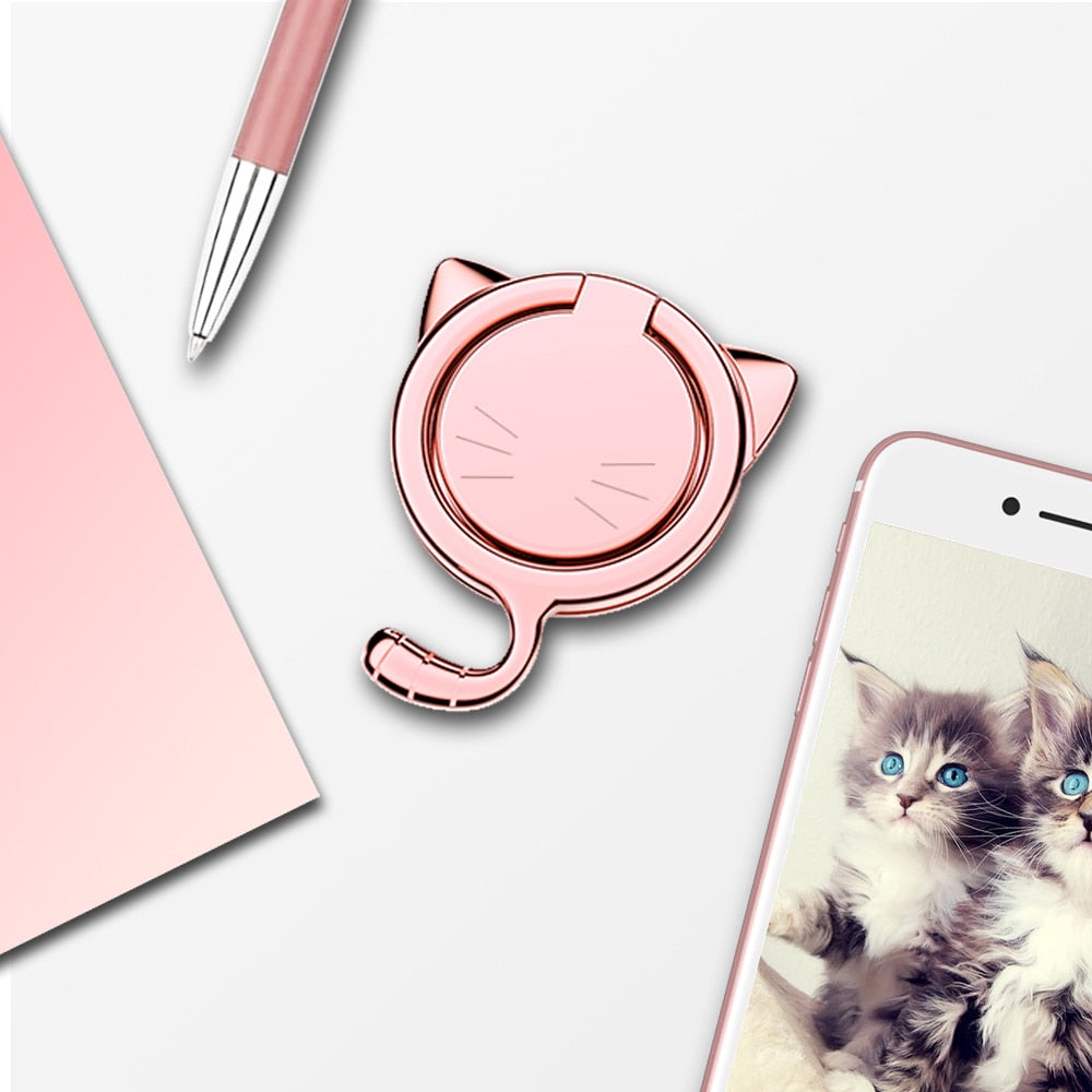 Cat Design Mobile Phone Ring Holder Stand by HitMyNeed