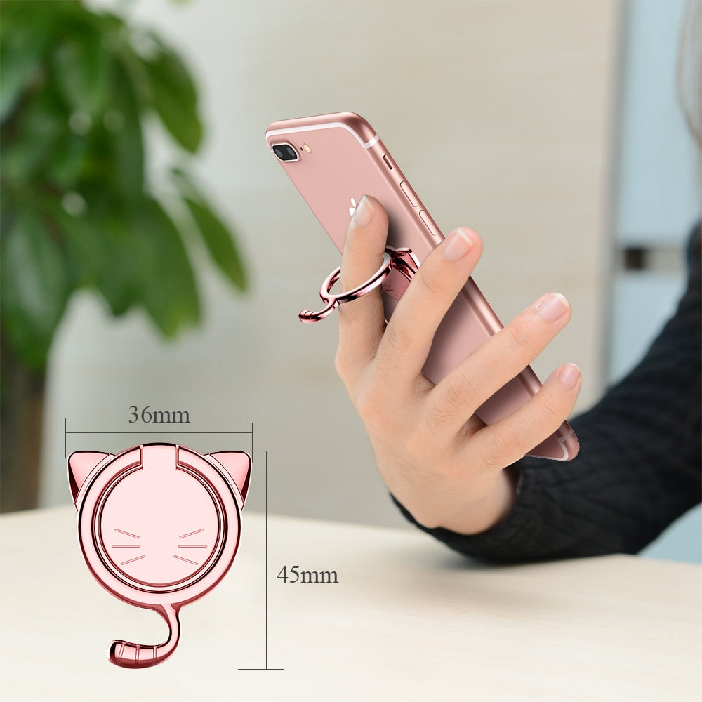 Cat Design Mobile Phone Ring Holder Stand by HitMyNeed