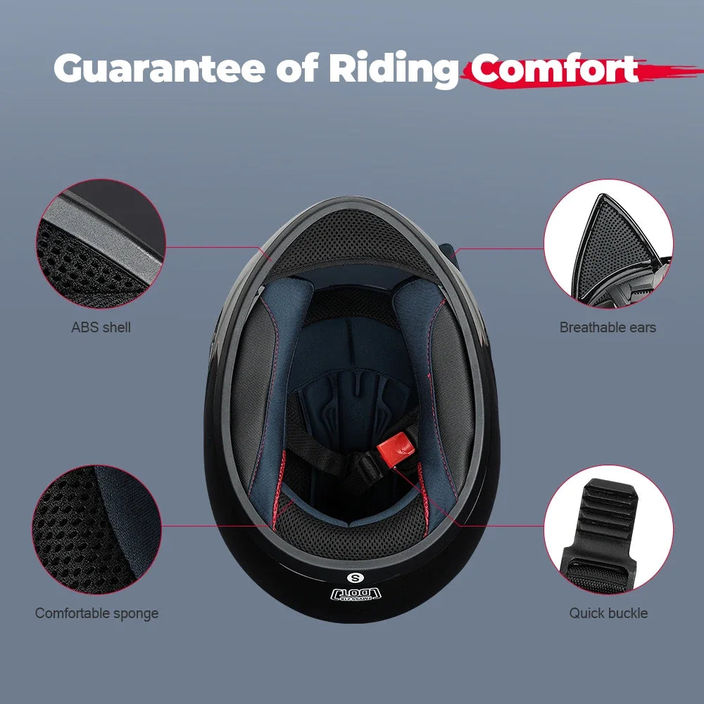 Cat Ear Full Face Motorcycle Helmet DOT Certified by HitMyNeed