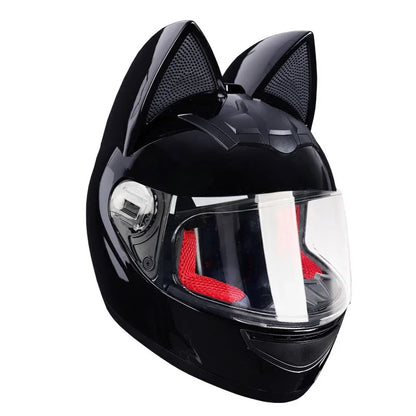 Cat Ear Full Face Motorcycle Helmet DOT Certified c4 s by HitMyNeed