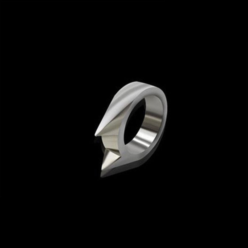 Cat Ear Self Defense Ring - Discreet Protection silver by HitMyNeed