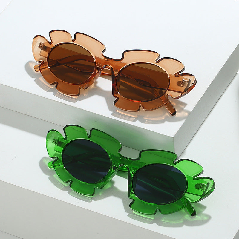 Cat Eye Flower Shaped Sunglasses for Women by HitMyNeed