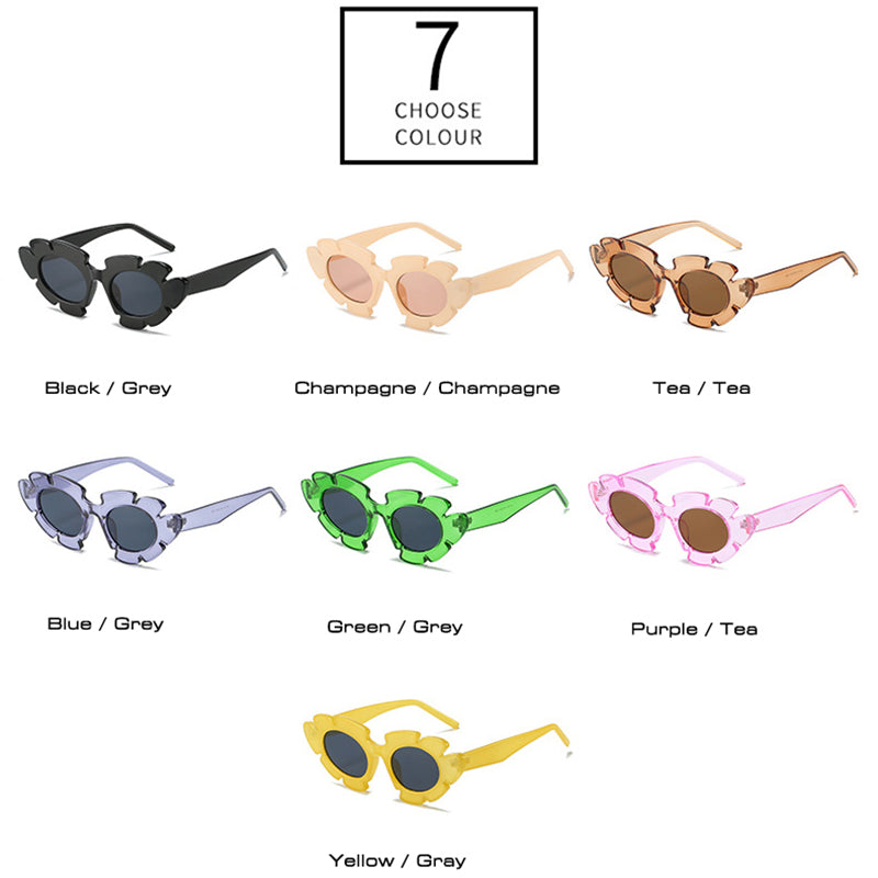 Cat Eye Flower Shaped Sunglasses for Women by HitMyNeed