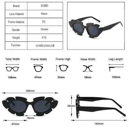 Cat Eye Flower Shaped Sunglasses for Women by HitMyNeed