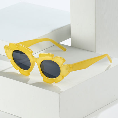 Cat Eye Flower Shaped Sunglasses for Women by HitMyNeed
